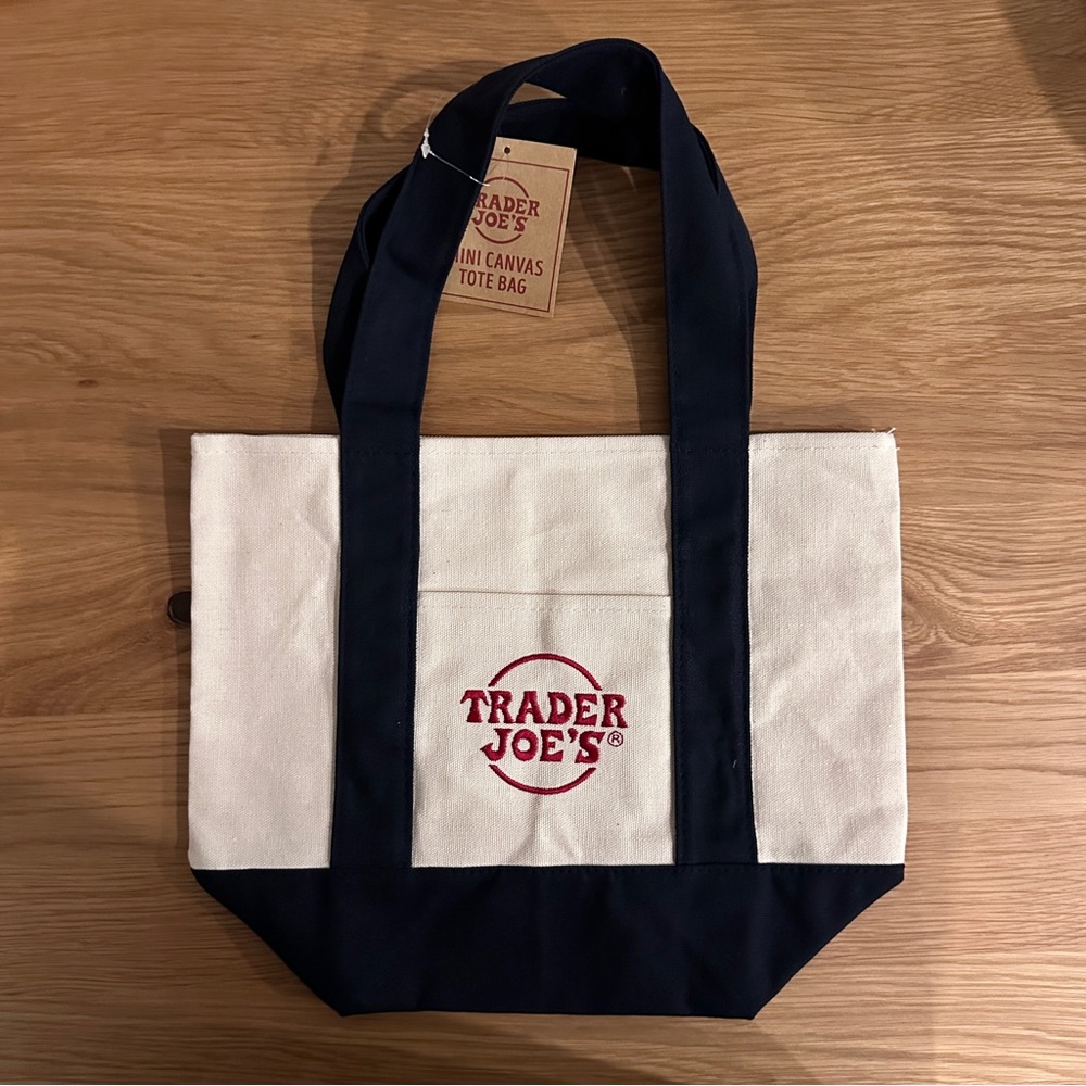 Trader Joe's Navy Mini Canvas Tote